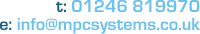 t: 01246 819970 e. info@mpcsystems.co.uk